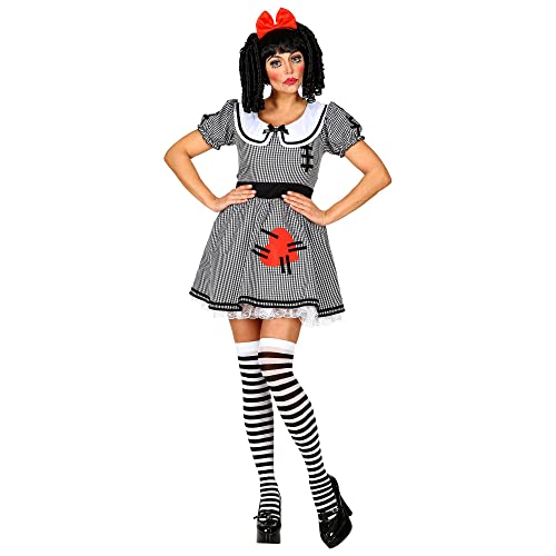 Widmann - Kostüm Horror Puppe, Kleid mit Reifunterrock und Haarschleife, gruselig, Halloween, Mottoparty