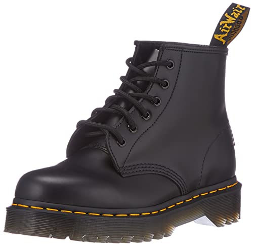 Dr. Martens 6 Eye Boot Springerstiefel, Black Smooth, 43 EU