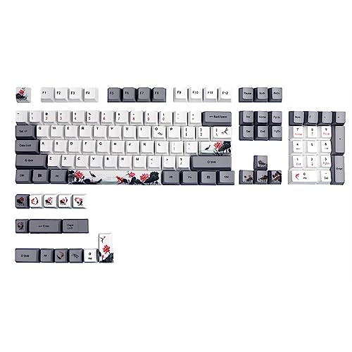 118 Tasten, 5 Seiten, Farbstoff-Sublimation, OEM-PBT-Tastenkappen, Lucky Nobori Carp, mechanische Tastatur-Tastenkappe, Kappe, 5 Seiten, Farbstoff-Sublimation