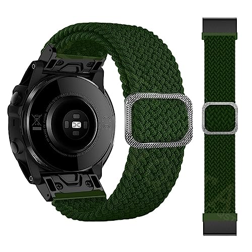 BANDKIT QuickFit 26 22 mm Smart-Armbänder für Garmin Fenix 6 6X Pro 5 5X Plus 3HR 7X 7 Easyfit Loop Nylon Uhrenarmband Smartwatch Handgelenkbänder, 22mm Fenix 5 5Plus, Achat