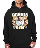 clothinx Herren Kapuzenpullover Roshis Gym Schwarz Gr. XL