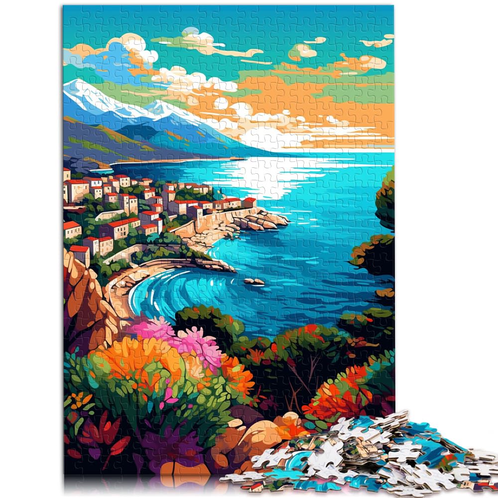 Puzzle-Geschenk, farbenfrohe Landschaft, Puzzle, 1000 Teile, Holzpuzzle, anspruchsvolles, unterhaltsames Spiel für die ganze Familie, 1000 Teile (50 x 75 cm)