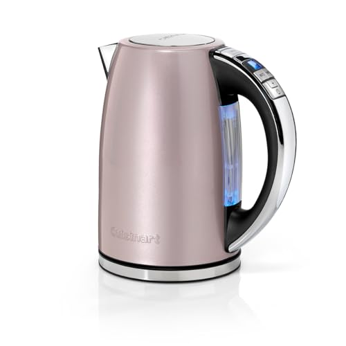 Cuisinart Multi Temp Wasserkocher mit 4 Temperaturstufen von 85°-100°, 3kW Leistung für schnelles Aufkochen, Testsieger, rosa, CPK17PIE