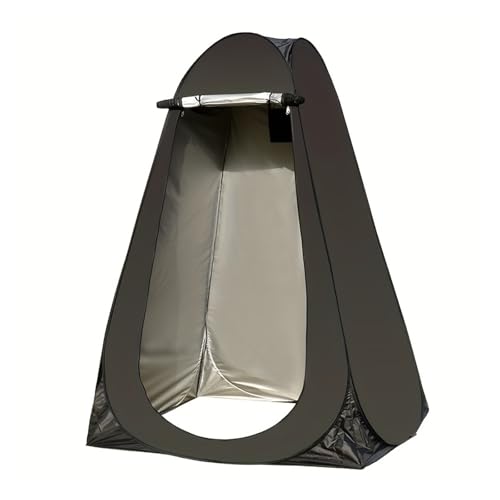 Camping Toilettenzelt Tragbares Umkleidezelt for Stranddusche und -Toilette, Sonnenschutz, Regenschutz, Sichtschutzzelt mit Fenster for das Badezimmer im Freien beim Camping(Black)