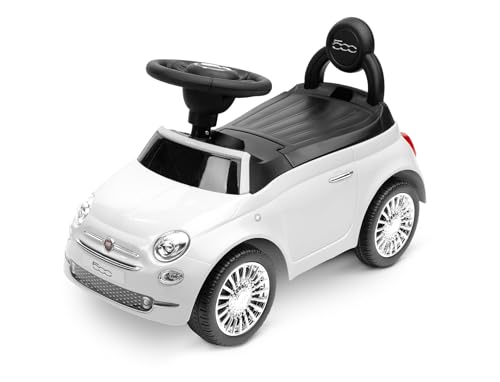 CARETERO - Rutschauto Kinder - Rutschfahrzeug - Für Entwicklung Motorischen Fähigkeiten und Koordination - Sichere und Langlebige Konstruktion - 62x28x36 cm - Weiß