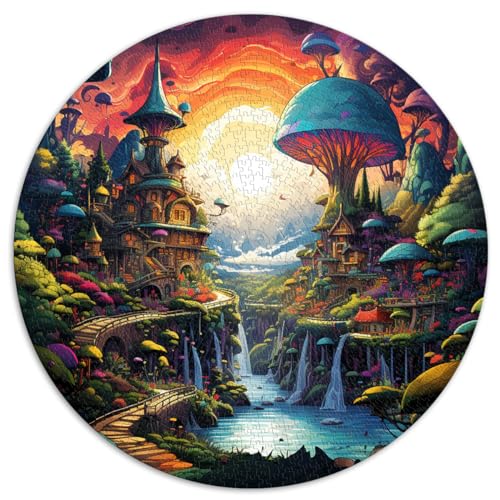 Spielzeug-Puzzle „Kleines Dorf im Dschungel“, 1000 Teile, Puzzle 26,5 x 26,5 Zoll, Entspannungspuzzle, Spiele, Denksportaufgaben, anspruchsvolles Spiel, Geschenke