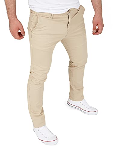 WOTEGA Glenn - Herren Stoffhosen Beige - Stoffhose Slim Fit - Männer Chino Hose, Beige (Light Taupe 161210), W34/L30