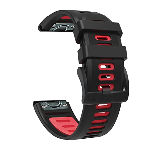 OPKDE QuickFit Uhrenarmband für Garmin Fenix 7X, 7, 6X, 6, 5X, Epix, Instinct 2, Descent MK2i, Schnellverschluss, Silikonarmband, 26 mm, 22 mm, For Forerunner 945 935, Achat