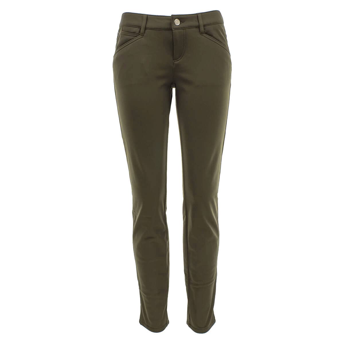 ALBERTO Damen Golfhose Mona-L WR Super Jersey, Farbe:Military(660), Größe:40