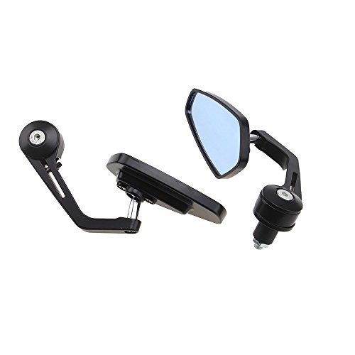 1 Paar Motorrad LenkerendeSpiegel Rückspiegel Seitenspiegel 7/8 22MM Universal Schwarz Drehbare Aluminium Scooter Rückspiegel