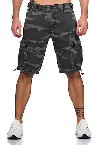 Jet Lag Herren Cargo Shorts 21-753 Bermuda mit Seitentaschen Grey Camo L