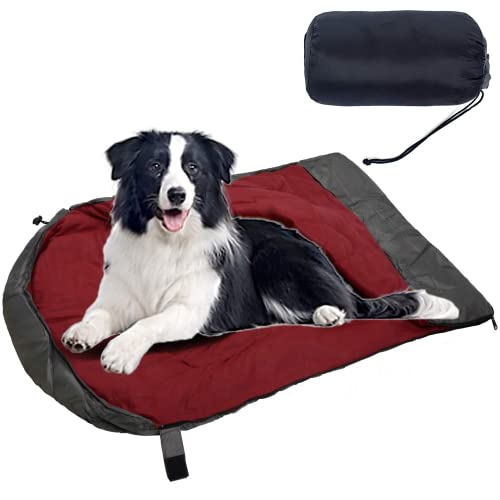 OROOTL Hundebett Schlafsack für Haustier Warm Reisetasche Wasserdicht Haustier Schlafsack Rucksack Packbar Leicht Hund Reisebett für Camping Wandern Outdoor Indoor