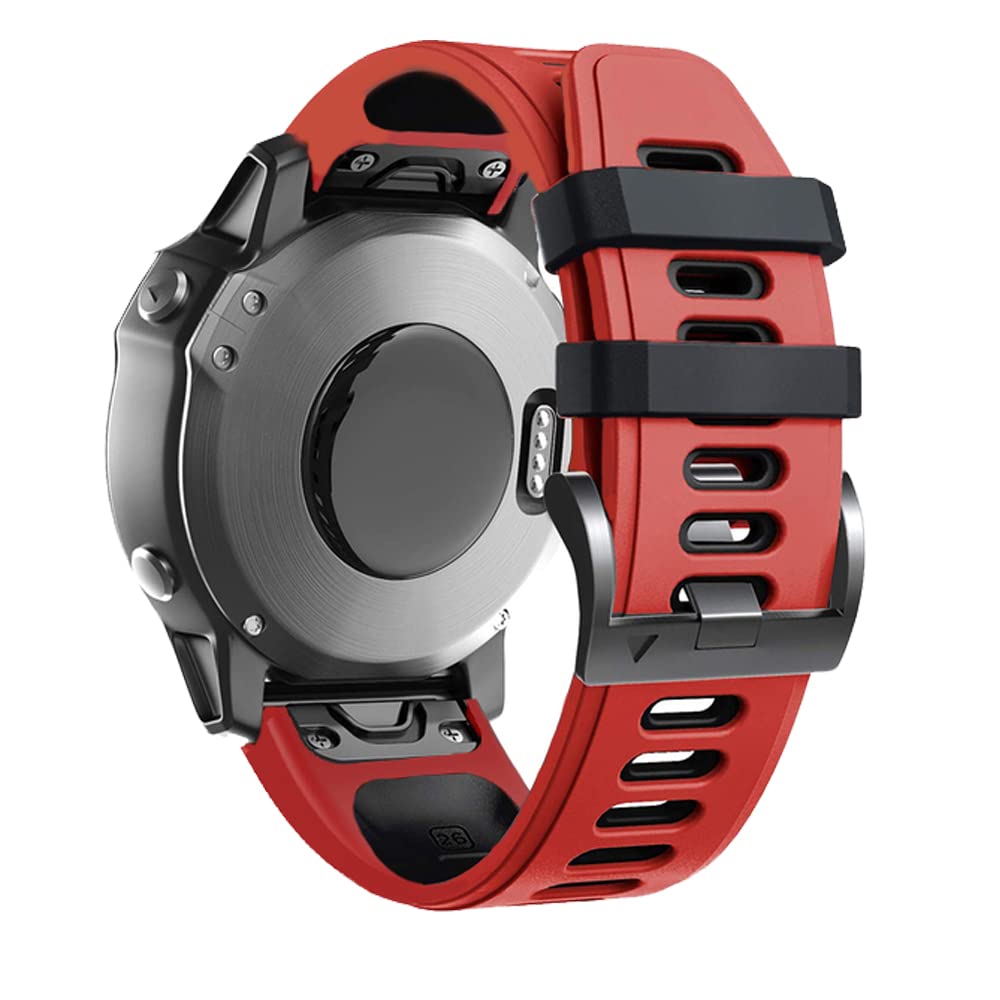 NEYENS Silikon-Smartwatch-Armbänder für Garmin Fenix 6X 6 6S Pro 5X 5 Fenix 7X 7 Epix Gen 2 VERTIX 2 Band Quick Easyfit Armband Correa, 26mm Fenix 5X 6X 7X, Achat