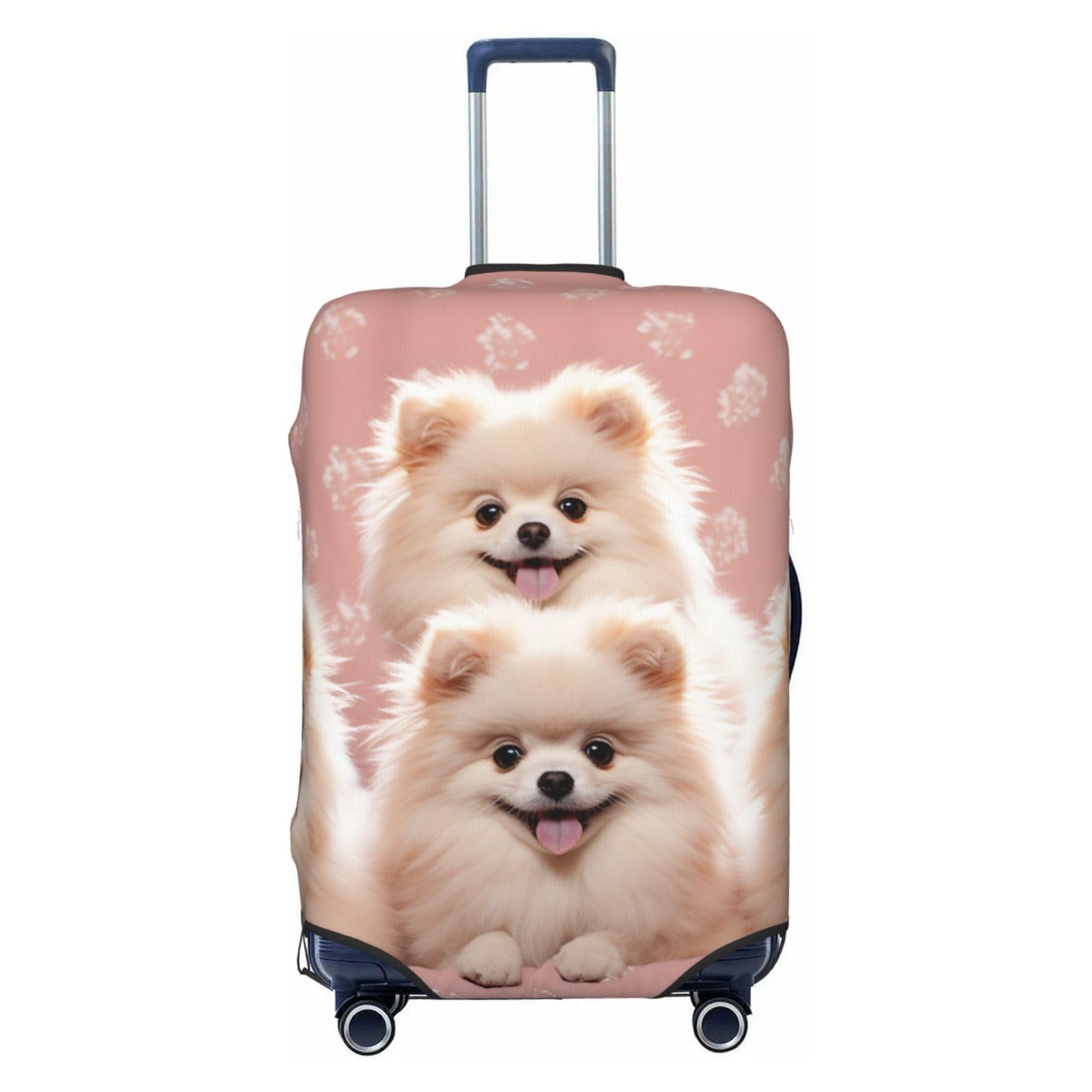 CSGJMYGS Pomeranians Welpen-Gepäckabdeckungen für Koffer, waschbar, modisch, dehnbar, kratzfest, passend für 45,7 - 81,3 cm Gepäck, XL, Schwarz, XL, Schwarz , XL