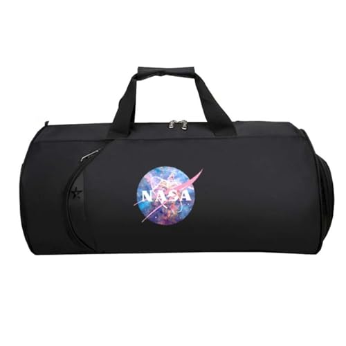 Kleine Reisetasche Anime N.A.S.A, HandgepäCk Tasche Faltbar, Overnight Weekend Damen HandgepäCk Sporttasche Koffer Flugzeug(Black 6)