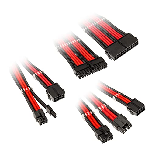 Kolink Core Adept Braided Cable Extension Kit - Black/Red (COREADEPT-EK-BRD)