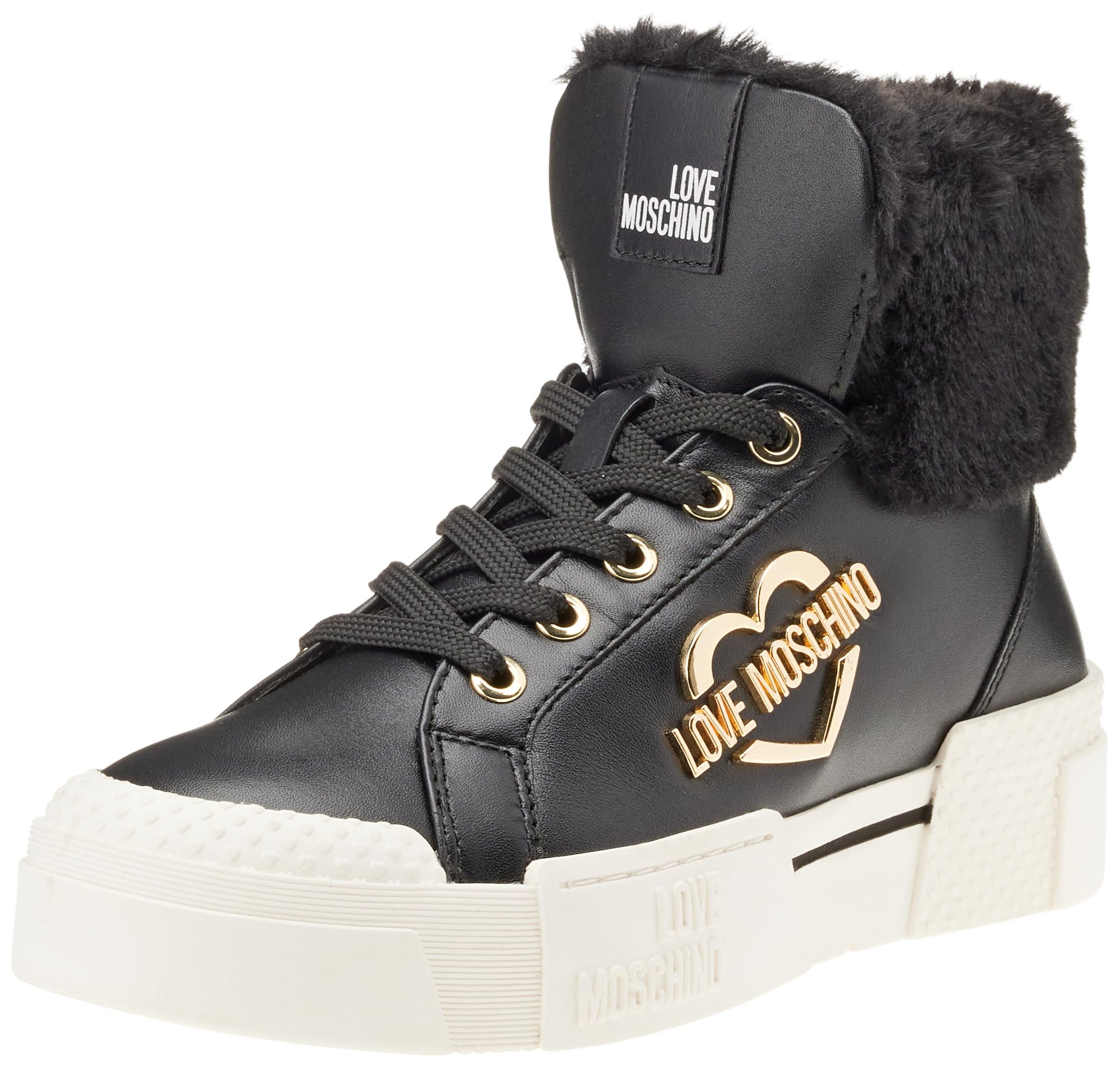 Love Moschino Damen Sneakers, Schwarz, 37 EU