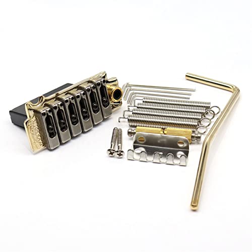 Tremolo Bridge Mit Edelstahlsättigungen + Zinkblock Für NS Elektrische Gitarre Tune-o-matic Steg (Color : Silver)