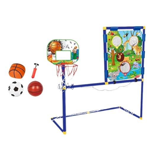 Fußball-Wurf - Fußball-Wurfziel - Basketballkorb-Fußballnetz l Babys Basketballkorb Kleine Kinder Basketballkorb Kinder Fußballtor Basketballständer für 3-5 Jahre alte