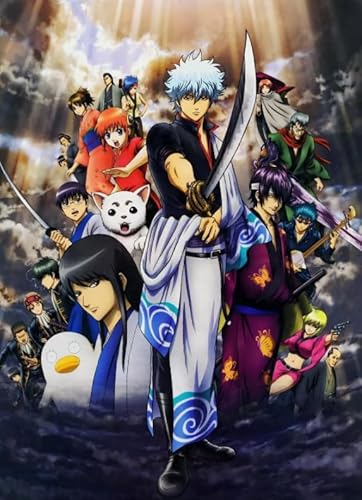 HfmQuisutron Jigsaw Puzzle 1000 Stücke Anime Gintama Poster Farbe Fähigkeit Spiel Für Die Ganze Familie Erwachsene Zq236Wk