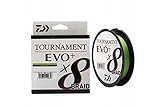 Daiwa Tournament X8 Braid EVO+ 0,16mm 135m Chartreuse geflochtene Angelschnur