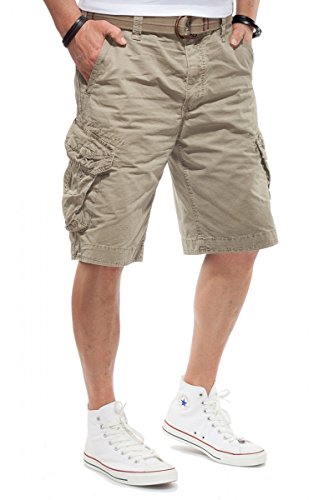 Jet Lag Cargo Shorts Take Off 3 Modell 16 in schwarz, Olive, Stone, Cement, Gold und Camouflage, Größe:W42, Stil:Cargoshorts, Farbe:Cement