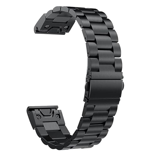 OPKDE 26 22 20 mm Uhrenarmband aus Metall für Garmin Fenix 6S 6X 6 Pro 5X 5 5S 3HR Easyfit Quick Edelstahl Fenix 7X 7 7S MK2, 22 mm, Achat