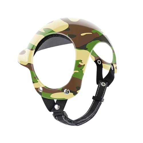 Camouflages Haustierhelm, Hundehelm, modisch, bequem, Reitmütze für Haustiere, Motorrad-Sicherheit, Motorradhut, Haustierhelm, Motorradhelm, Hundehelm für Katzen, Haustierhelme, Motorrad-Hundemütze