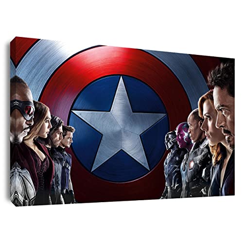 Artis Prints Leinwandbild The Avengers | Hollywood - Marvel - Film, Wandbild auf Keilrahmen gespannt - Klein bis XXL, Wohnzimmer - Flur - Dekoration