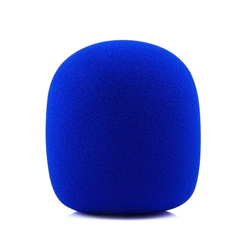 LEFXMOPHY Go Mic Foam for Rode Interview GO Handheld Adapter for Rode Go II/ME/PRO Wireless Lav Mic, Blue Pop Filter Microphone Windscreen Cover Windshield