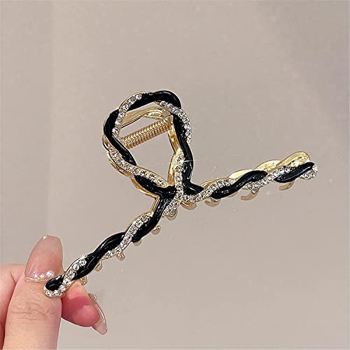 Haarklemmen, Clip-Haarspangen, Krallen-Clips, koreanische Perlen-Metall-Haarspangen, Kreuz-Haar-Klauen, elegante große Haarnadel for Damen, Hai-Clip, Haar-Accessoires TS5248-3 (Farbe: TS52483) ( Color