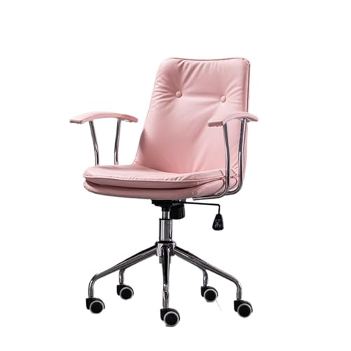 Bürostuhl Ergonomischer Moderner Bürostuhl aus PU-Leder, bequemer Schreibtischstuhl for das Home-Office mit Rollen und Armlehnen, Konferenzstuhl, ergonomischer Stuhl, verstellbarer Drehstuhl Schreibti