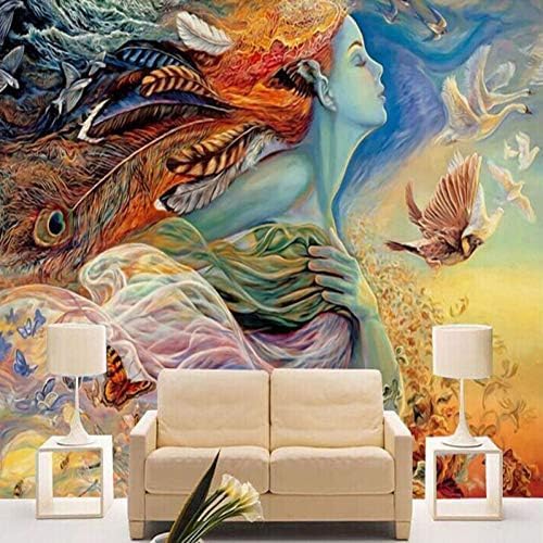 Abstrakte Kunst Romantische Göttin 3D Tapeten Wanddekoration Fototapete Sofas Wohnzimmer Wandbild Schlafzimmer-250cm×170cm