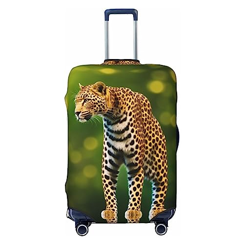 Miniks Leopard Reisegepäckabdeckung, robuster Kofferschutz, passend für 45,7 - 81,3 cm große Gepäckstücke, Größe XL, Schwarz, X-Large