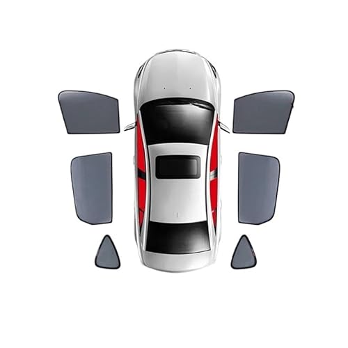 Sonnenschutz Für Hyundai Für I30 FD Fließheck 2007-2012 Magnet Auto Sonnenschutz Visier Rückseite Baby Fenster Sonnenschutz Schild Frontscheibe Vorhang Auto Sonnenschutz(6PCS Front Rear)