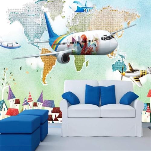 Häuser Für Den Flugzeugbau 3D Tapete Poster Restaurant Schlafzimmer Wohnzimmer Sofa TV Dekorative Wand-430cm×300cm