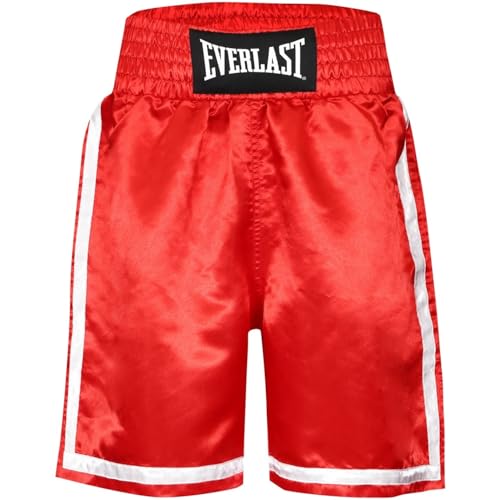 Everlast Männer Sport Boxen Hose Competition Boxing Shorts, Rot/Weiß, M