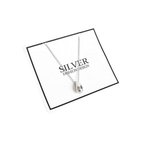 OUJTWMDQ S925 Sterling Silber Wassertropfen Anhänger Halskette Lehrer Persönlichkeit Weibliche Schlüsselbein Kette Einfachen Schmuck, Tablett, 925er Silber