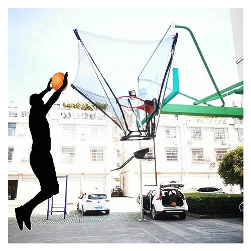 Basketball-Rebounder-Netzrücklaufsystem, hängender, Faltbarer Wurftrainer für Kinder, Jugendliche und Erwachsene, für Park/Spielplatz/Fitnessstudio, gewerbliches Zuhause, Metalleisenrahmen