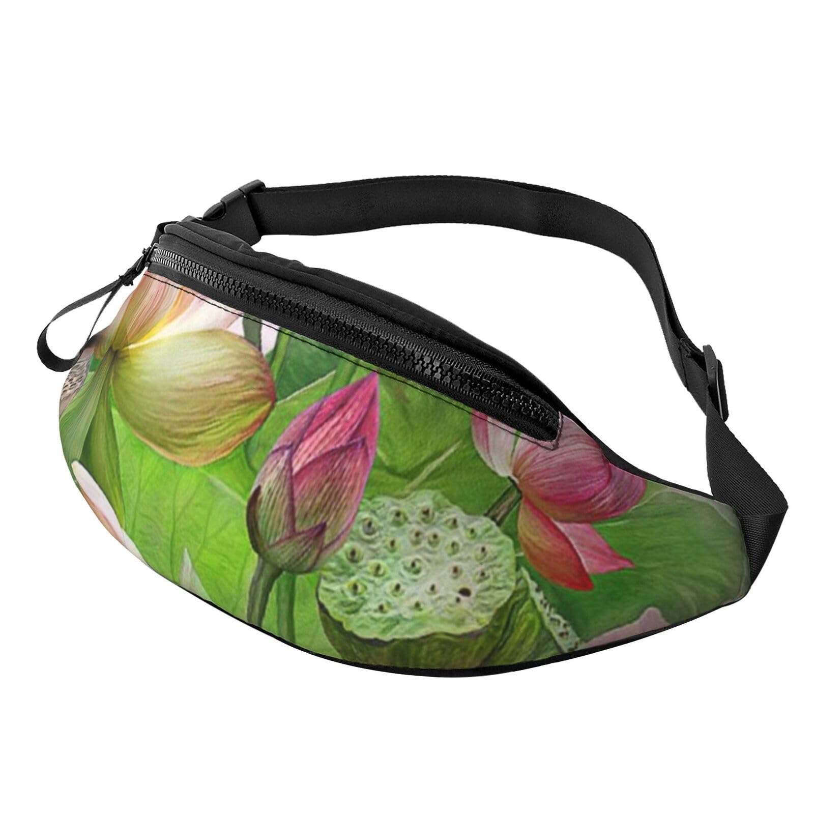 HSJFS Country Farm bedruckte modische Hüfttasche, verstellbare Hüfttasche, lässige Brusttasche, Spirit of the Lotus, Einheitsgröße