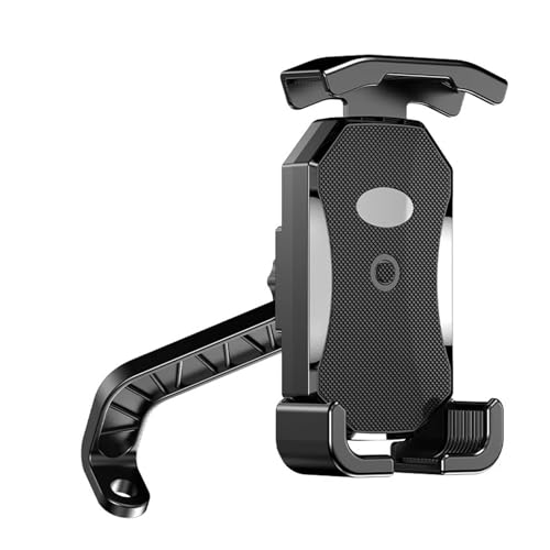 Handyhalterung Motorrad Motorrad Telefon Halter Roller Lenker Handy Clip GPS Halterung Motorrad Externe Zubehör Handyhalter Fahrrad(Rearview Mirror)