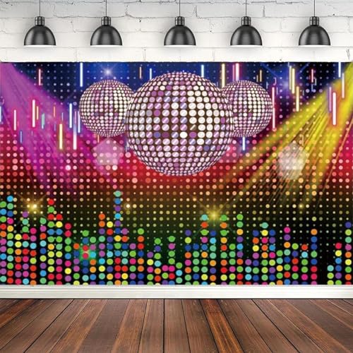 Disco Party Fotografie Hintergrund Konzert Tanz Nacht Club Musik Studio Geburtstagsfeier Glow Ballsaal Hintergrund für Fotokabine 300cmx200cm