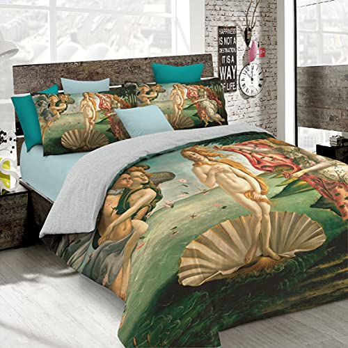 Sogni D'autore Italian Bed Linen Bettbezug, Doppelte, 100% Baumwolle, Multicolor SD56, DOPPEL