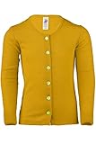 Engel Natur Kinder Strickjacke/Cardigan, Wolle und Seide, (128, Safran)