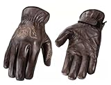 Rokker Tattoo Ape Motorrad Handschuhe, braun, M