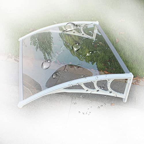 Markisenschutz für Terrassenveranda, transparente Türüberdachung, 2,5 mm dicke Polycarbonatplatte mit Halterungen aus Aluminiumlegierung – regenfester Schutz für den Außenbereich für alle Ja