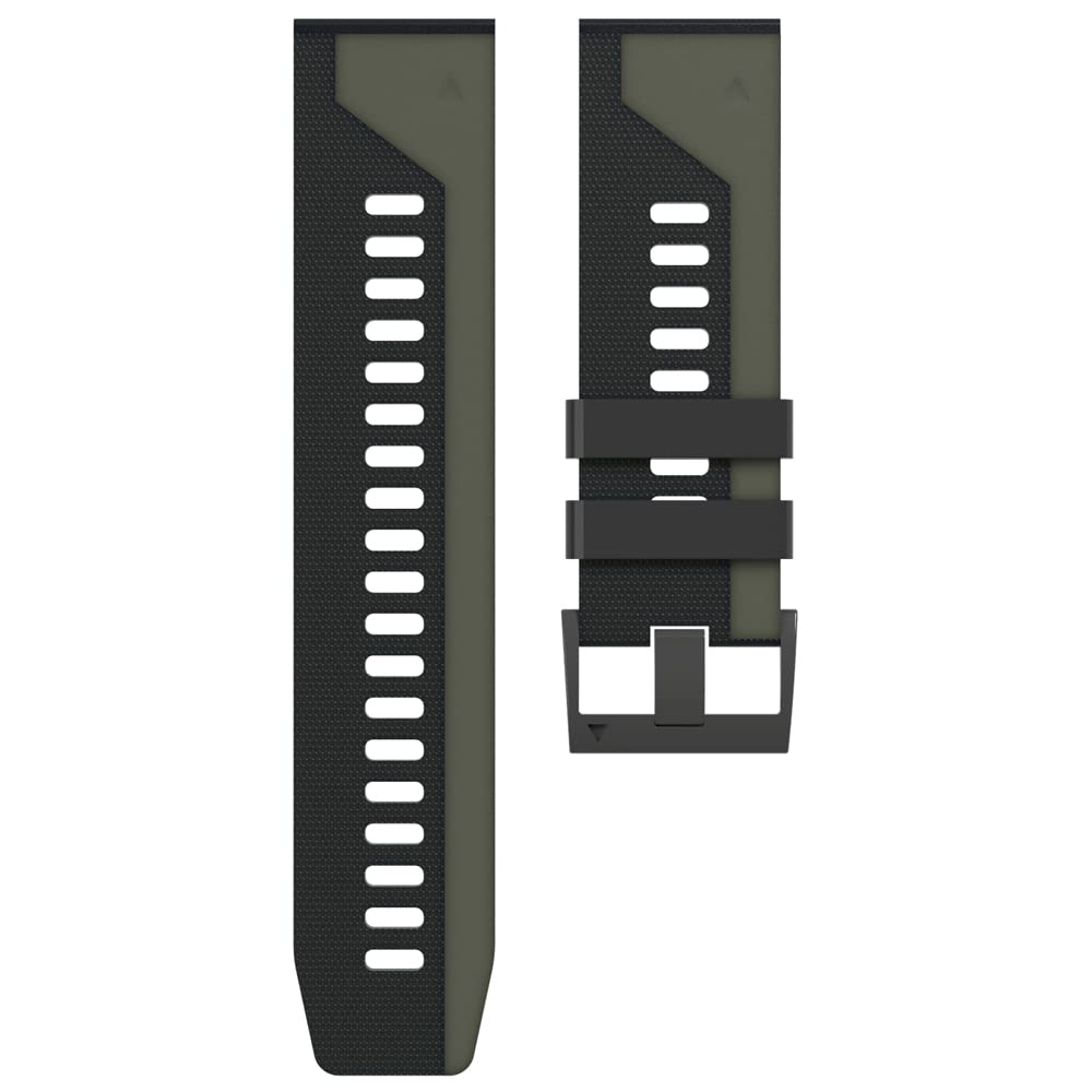 OPKDE 22 x 26 mm Silikon-Schnellverschluss-Uhrenarmband für Garmin Fenix 6X 6 6S Pro 5X 5 Plus 3HR 935 MK2 Watch Easyfit Armband Correa, 22mm Width, Achat