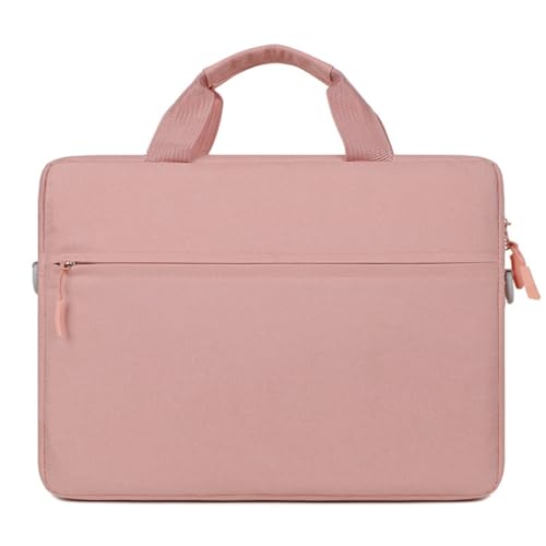 Schlanke Laptop-Schutzhülle mit Schultergurt für 14/15,6 Zoll Notebooks, Tasche für den täglichen Gebrauch und Geschäftsreisen, rose