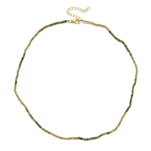 Belachick Retro Halskette Ketten Schmuck Herren Frauen Anhänger Necklace Mehrfarbige Süße Facettierte Perlen Halskette Natursteine ​​Femme Frauen Boho Halskette Sl1560