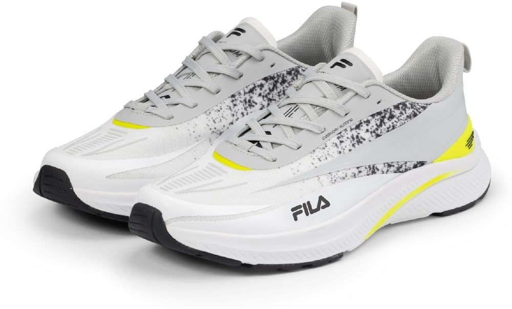 FILA Herren Beryllium Running Shoe, White-Evening Primrose, 42 EU